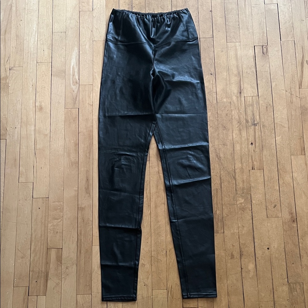Wilfred Black Faux Leather Pants